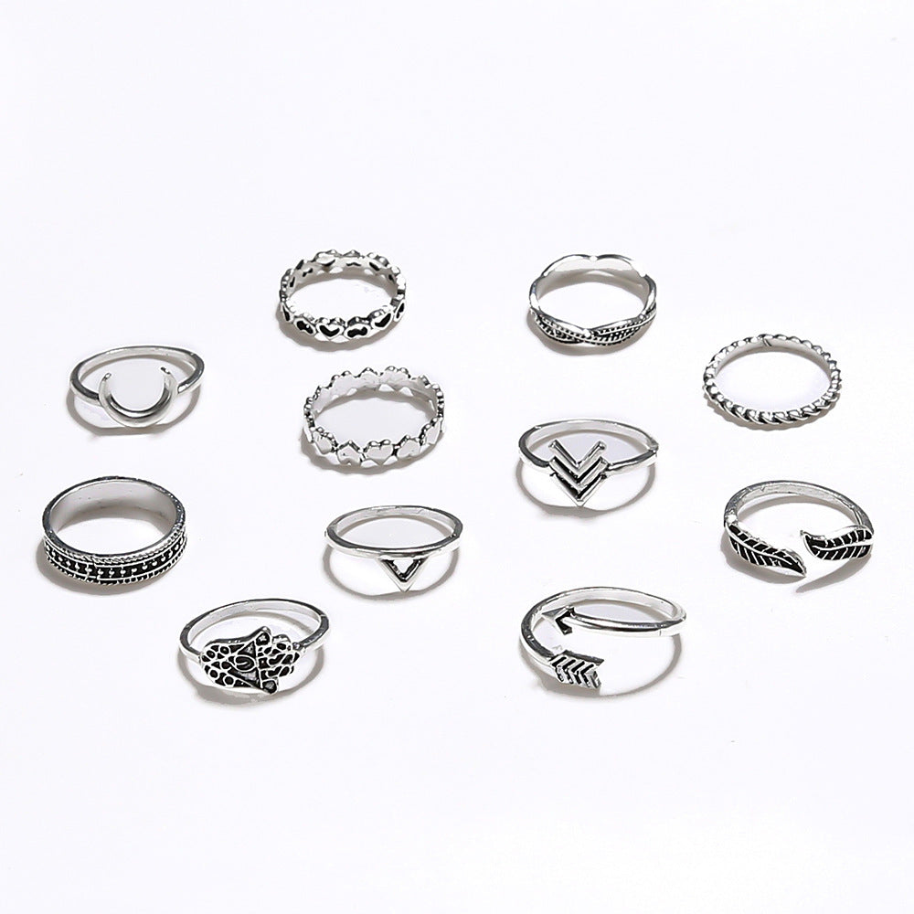11-piece Palm Leaf Ring