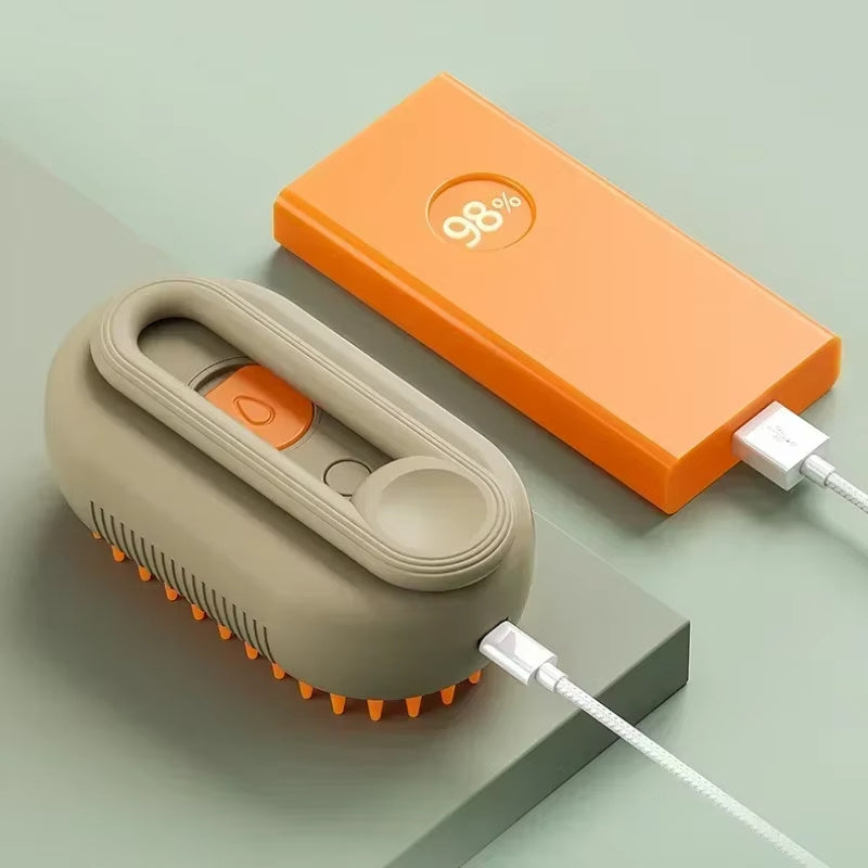 Steam Pet Brush 3-in-1 Massage Dog Steamy Brush