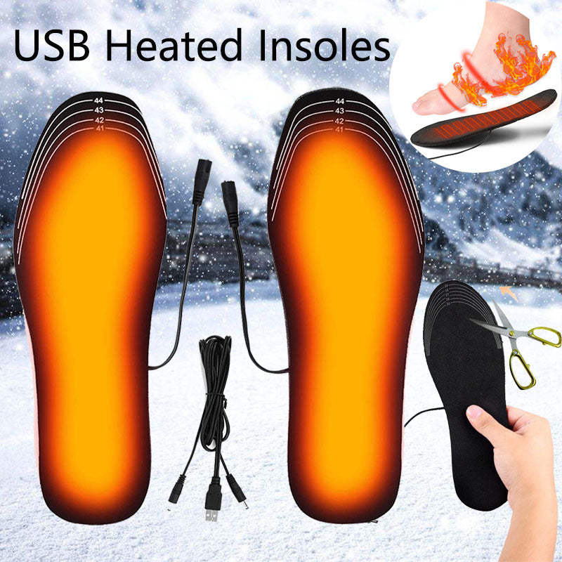 USB Heated Shoes Winter Warm Heating Insoles
