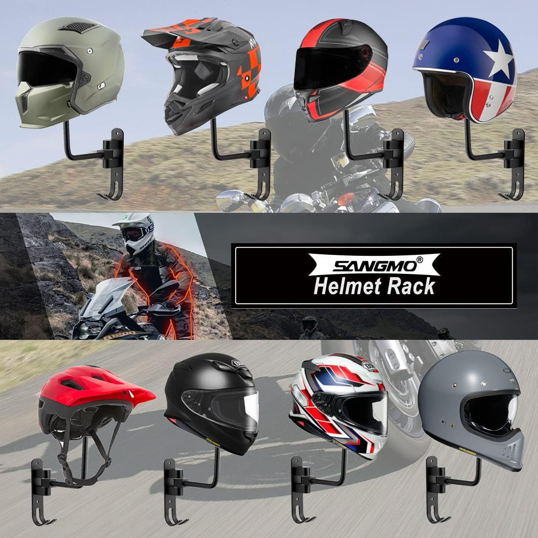 Motorcycle Helmet Rack
