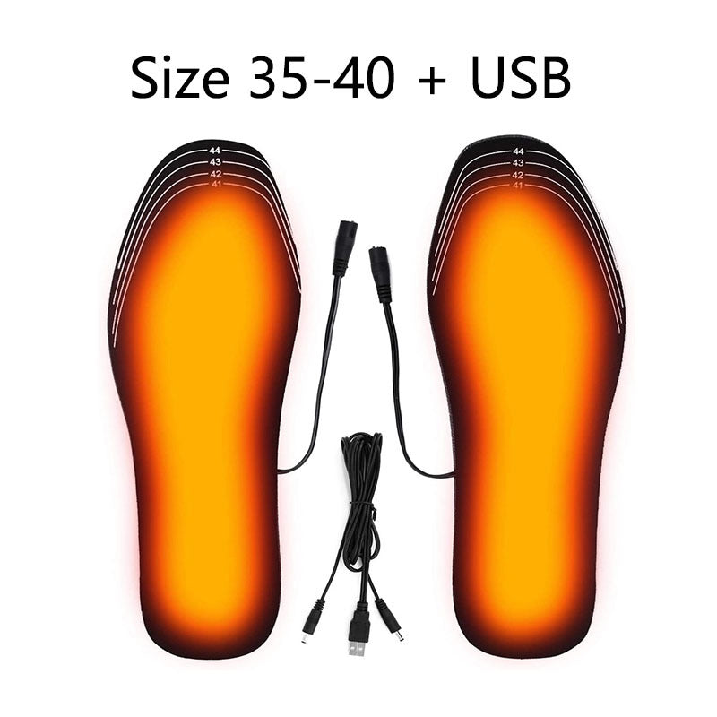 USB Heated Shoes Winter Warm Heating Insoles