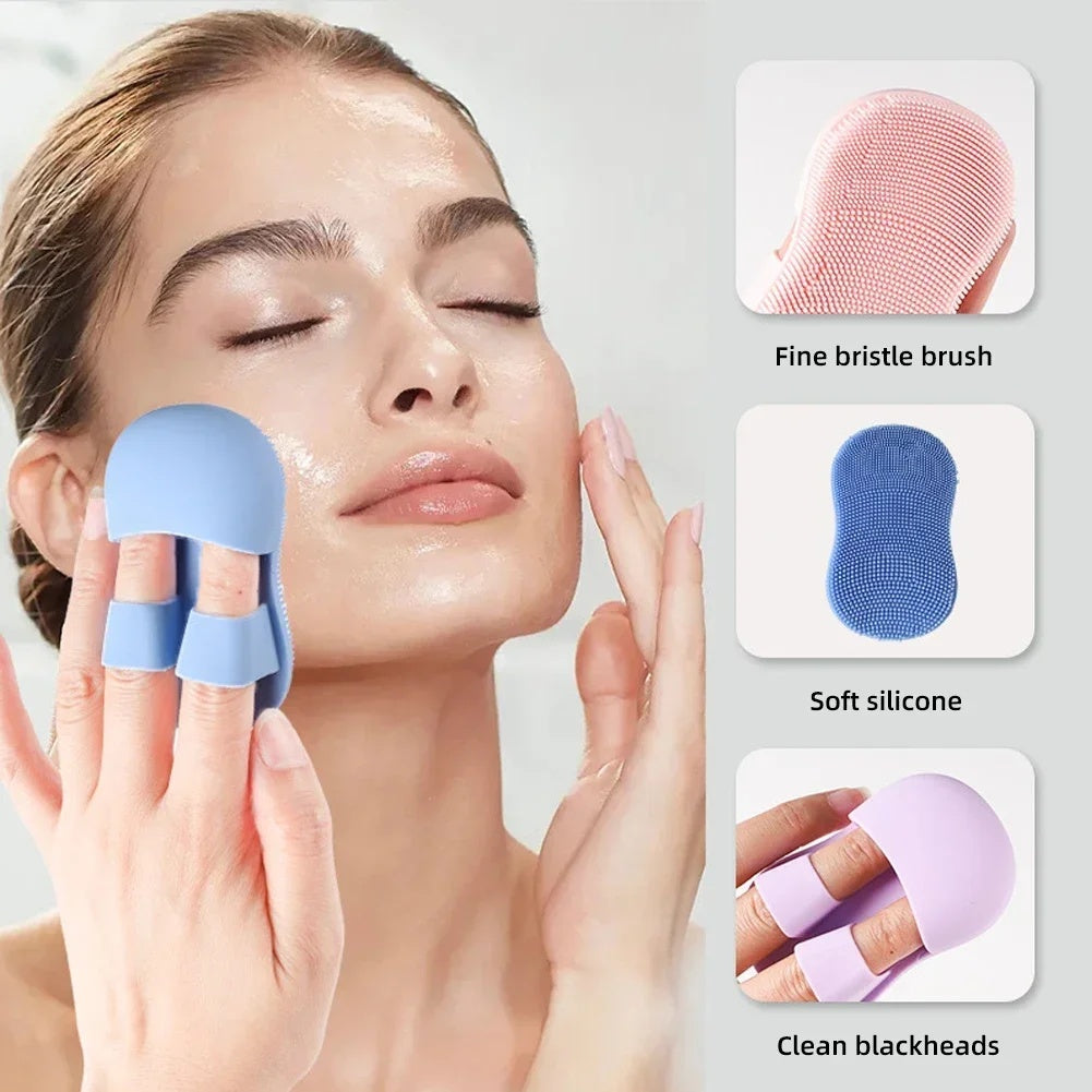 Face Scrubber Mini Facial Brush Silicone Wash Exfoliator Cleansing